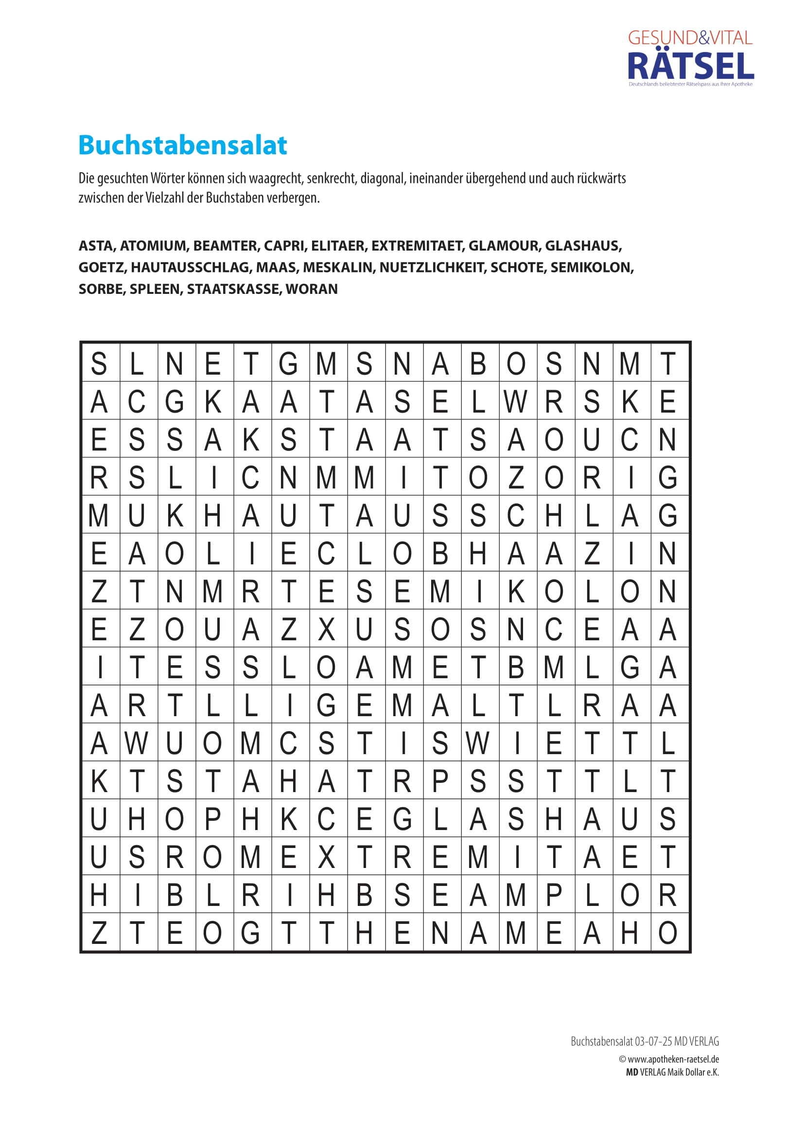 Buchstabensalat